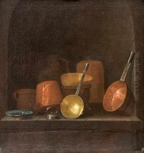 Still life with copper tableware