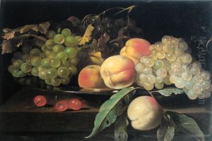 Still life with fruit. by Cornelis De Heem