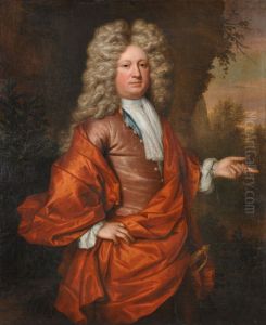 Portrait of Ralph Freeman Jr. of Aspenden (1666-1742) by Frederick Kerseboom