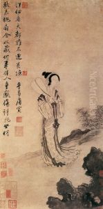 <<qiu feng wan shan tu zhou>> by Tang Yin