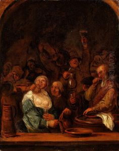 Peasants carousing in a tavern by Daniel Boone