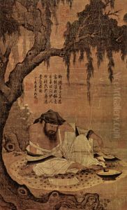 A Chinese scholar in a meadow