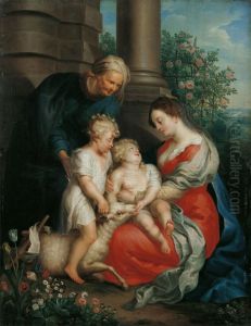 Madonna and Child with the infant St. John the Baptist and St. Elisabeth by Balthasar Beschey
