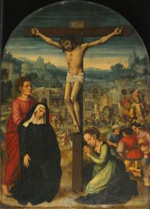 The Crucifixion with Scenes from the Passion beyond by Ambrosius Benson