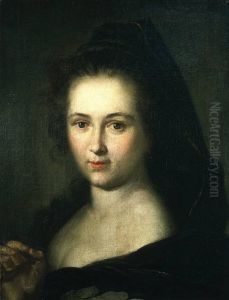 Bildnis Anna Catharina Huber-Faesch (1671-1719), Gattin des Kunstlers. by Johann Rudolf Huber