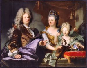 Portrait de la famille Le Juge by Hyacinthe Rigaud