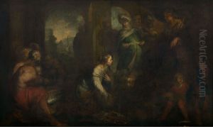 Esther before Ahasuerus by Lodewijk de Deyster
