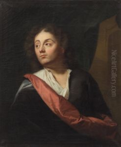 Portrait of Gabriel Frisching (1666-1741), officer, banker. by Godfried Schalcken
