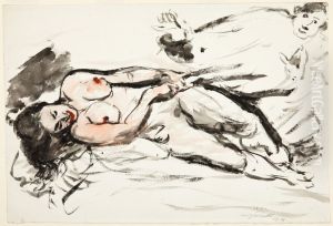 Joseph und Potiphars Weib (Studie zum Gemalde) by Lovis (Franz Heinrich Louis) Corinth