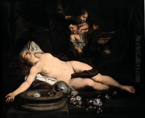 Sleeping Bacchante - view 1