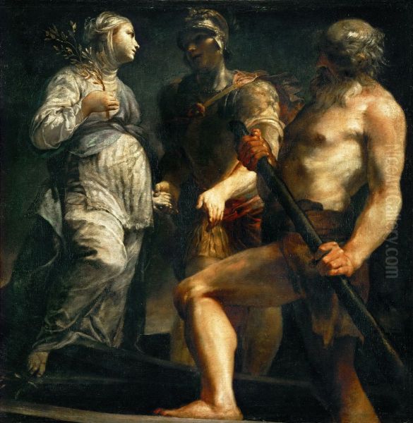 Aneas, die Sibylle und Charon - view 1