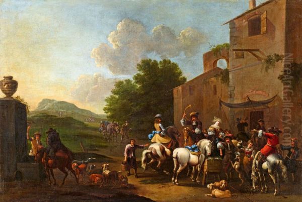 The departure for the hunt - view 1