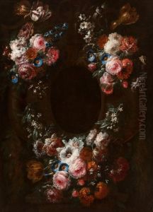Flower garland by Jan Baptist Morel