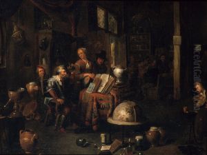 The Alchemist in His Workshop by Balthasar Van Den Bossche