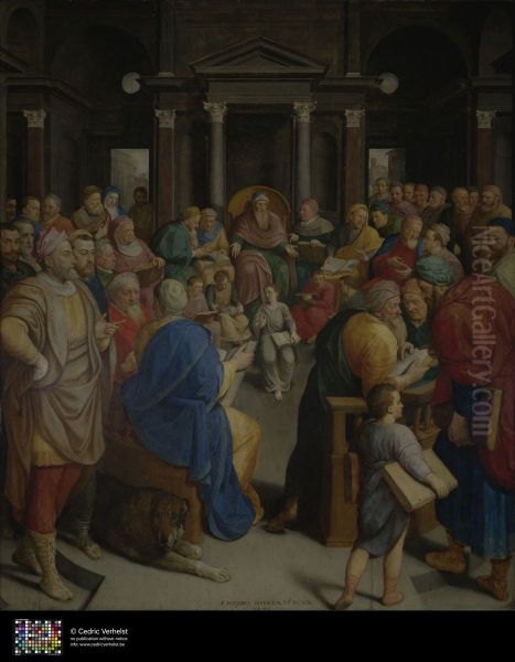 De Viglius-triptiek: Christus als twaalfjarige in de tempel - view 1