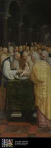 De Viglius-triptiek: de besnijdenis by Frans Pourbus the Elder