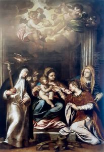 Matrimonio mistico di santa Caterina (Farinati) by Paolo Farinati