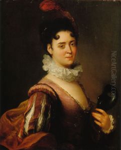 Portrait of a woman with a mask