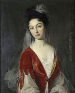 Bildnis Susanna Margaretha Frisching geb. Sturler (de Serraux), Gattin des Johann Frisching by Johann Rudolf Huber