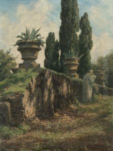 Zypressen der Villa Torlonia, Frascati by Luise Begas-Parmentier