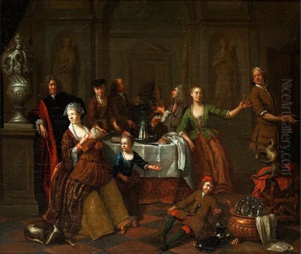 Elegant company enjoying a meal - view 1