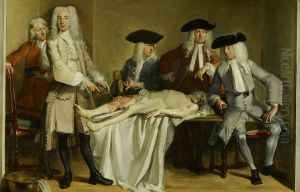 Anatomische les van Dr. Willem Roell-Anatomy lesson of Dr Willem Roell by Cornelis Troost