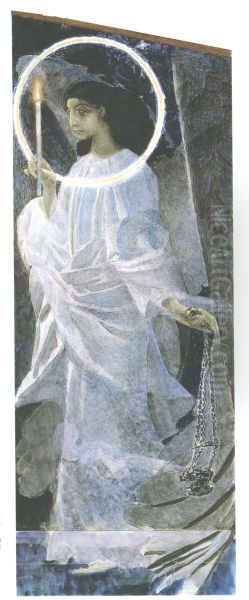 Angel with Censer and Candle. Sketch for Vladimir cathedral (Kiev) - view 1