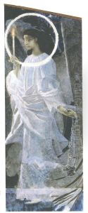 Angel with Censer and Candle. Sketch for Vladimir cathedral (Kiev) by Mikhail Vrubel