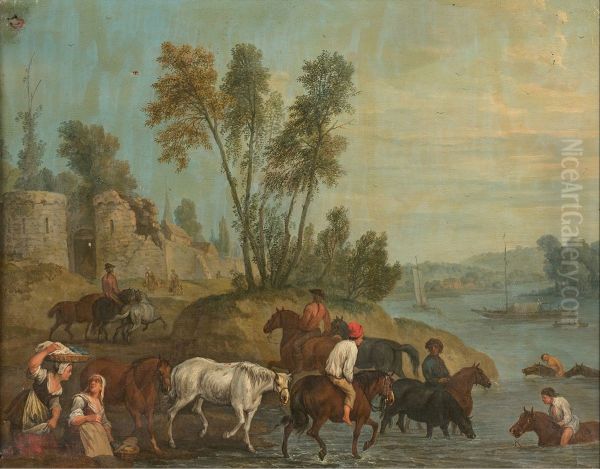 Crossing the ford - view 1