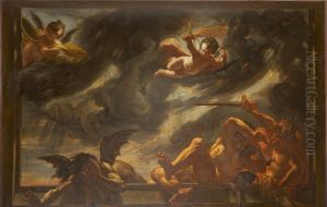 The Peace Angel chases off the monsters of war