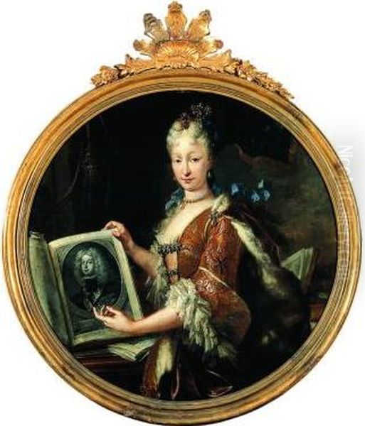Portrait of Elisabeth Farnese (1692-1766) with a picture of her husband - view 1