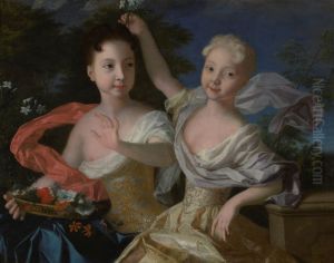 Anna Petrovna (on the left) and
Elizaveta Petrovna (on the right) - future tsaritsa Elizabeth of Russia by Louis Caravaque