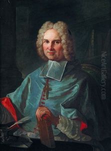 Portrait de Monseignor Rosseau de la Parisiere, Eveque de Nimes en 1711 by Charles-Joseph Natoire