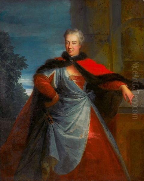 Portrait of Elzbieta Helena Sieniawska in male coat delia. - view 1