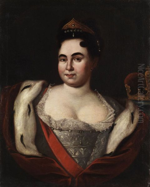 Portrait ofCatherine I of Russia(1684-1727)} - view 1
