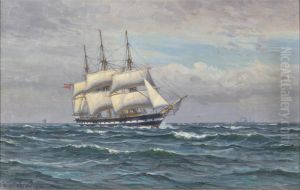 Marine med fregatten Jylland. by Vilhelm Arnesen
