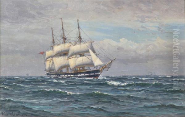 The frigate Jylland at sea. - view 1