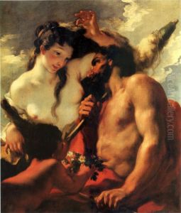 Hercules and Omphale. by Giovanni Antonio Pellegrini