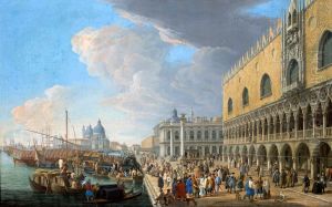 Riva degli Schiavoni by Luca Carlevarijs