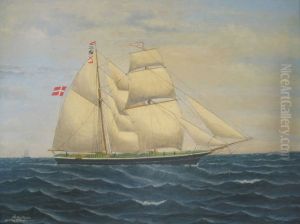Ships portrait. Freya of Thisted. Master D. C. Davidsen.