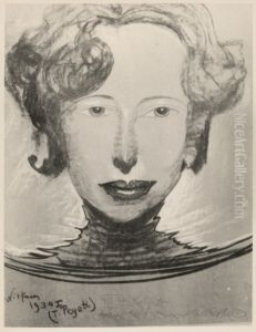Female portrait by Stanislaw Ignacy Witkiewicz (Witkacy)