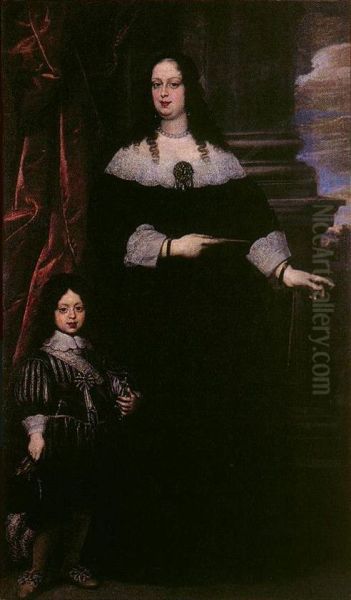 Portrait of Vittoria della Rovere and Cosimo III as a child - view 1