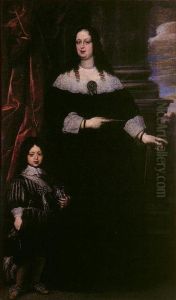 Portrait of Vittoria della Rovere and Cosimo III as a child by Justus Sustermans