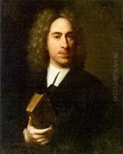 Portrait of a man with a book by Krzysztof Lubieniecki