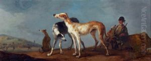 Three Hounds with Horsemen, a Hunt to the Left by Peter Tillemans