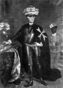 Markgraf Karl Friedrich Albrecht von Brandenburg-Schwedt und ein Schwarzer Junge by Anna Rosina de Gasc