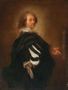 Portrait of a gentleman dressed a la Van Dyck, probably a self-portrait by Alexis Grimou