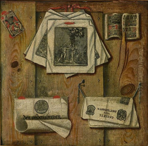 Tromp l'oeil with Prints and Documents - view 1