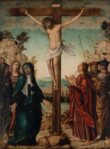 Crucifixion by Juan de Flandesand workshop