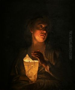 By the light of candle. by Martin Ferdinand Quadal